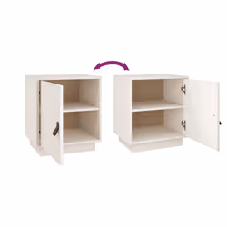VidaXL 818278 comodino Bianco - Vista aggiuntiva 8