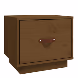 vidaXL Comodino ambra 40x34x35 cm in Legno Massello di Pino - Vista aggiuntiva 2