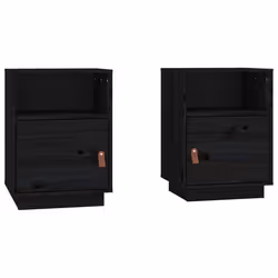 VidaXL 818324, Nero, Poliuretano (PU), Legno, 400 mm, 340 mm, 550 mm, 2 pz