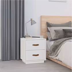 VidaXL 818328 comodino Bianco - Vista aggiuntiva 3