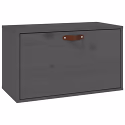vidaXL Pensile Grigio 60x30x35 cm in Legno Massello di Pino - Vista aggiuntiva 2