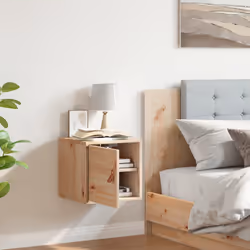 vidaXL Mobiletto da Parete 31,5x30x30 cm Legno Massello di Pino - Vista aggiuntiva 3