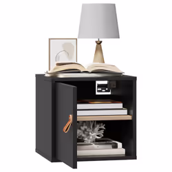 VidaXL 818364 scaffale Pino, Legno Nero - Vista aggiuntiva 4