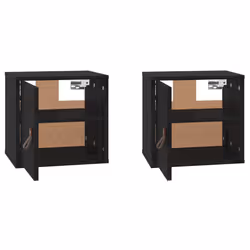 VidaXL 818364 scaffale Pino, Legno Nero - Vista aggiuntiva 6