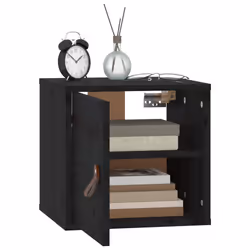 VidaXL 818364 scaffale Pino, Legno Nero - Vista aggiuntiva 8