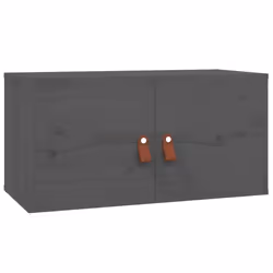 vidaXL Pensili 2 pz Grigi 60x30x30 cm in Legno Massello di Pino - Vista aggiuntiva 3