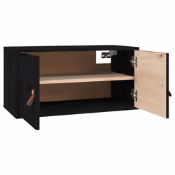 VidaXL 818374 scaffale Pino, Legno Nero - Vista aggiuntiva 6