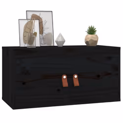 VidaXL 818374 scaffale Pino, Legno Nero - Vista aggiuntiva 7
