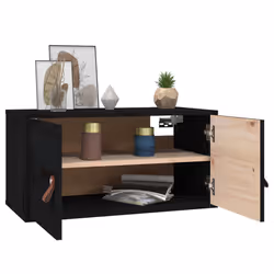 VidaXL 818374 scaffale Pino, Legno Nero - Vista aggiuntiva 8