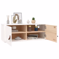 VidaXL 818377 scaffale Pino, Legno Bianco - Vista aggiuntiva 6