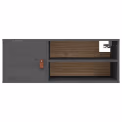 VidaXL 818389 scaffale Pino, Ecopelle Grigio - Vista aggiuntiva 6