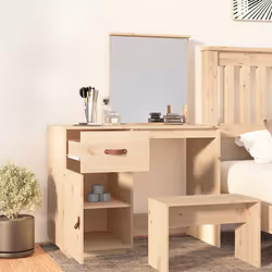 vidaXL Toeletta 95x50x134 cm in Legno Massello di Pino - Vista aggiuntiva 3