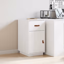 vidaXL Armadietto da Scrivania Bianco 40x50x75 cm Legno Massello Pino - Vista aggiuntiva 3