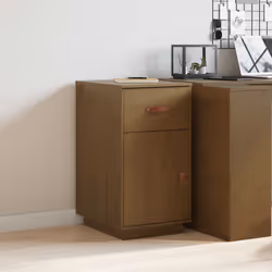 vidaXL Armadietto da Scrivania Ambra 40x50x75cm in Legno Massello Pino - Vista aggiuntiva 3