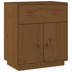 vidaXL Credenza Ambrata 65,5x40x75 cm in Legno Massello di Pino - Vista aggiuntiva 2