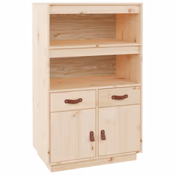 vidaXL Credenza 67x40x108,5 cm in Legno Massello di Pino - Vista aggiuntiva 2