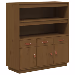 vidaXL Credenza ambra 100x40x108,5 cm in Legno Massello di Pino - Vista aggiuntiva 2