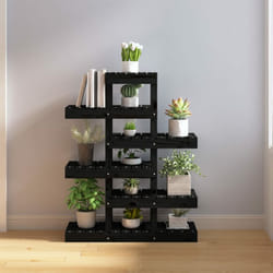 Supporto per Piante Nero 85x25x109,5 cm Legno Massello di Pino Vidaxl 34187