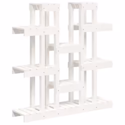 vidaXL Supporto Piante Bianco 104,5x25x109,5 cm Legno Massello di Pino - Vista aggiuntiva 2