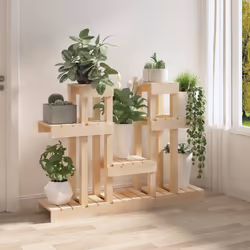 vidaXL Supporto per Piante 104,5x25x77,5 cm in Legno Massello di Pino - Vista aggiuntiva 3