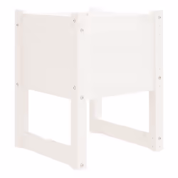 vidaXL Fioriera Bianca 40x40x52,5 cm in Legno Massello di Pino - Vista aggiuntiva 2