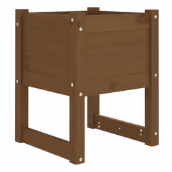 vidaXL Fioriera Marrone Ambra 40x40x52,5 cm in Legno Massello di Pino - Vista aggiuntiva 2