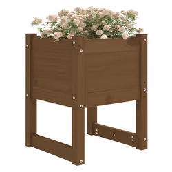 vidaXL Fioriere 2 pz Ambra 40x40x52,5 cm in Legno Massello di Pino - Vista aggiuntiva 3