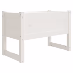 vidaXL Fioriera Bianca 78x40x52 cm in Legno Massello di Pino - Vista aggiuntiva 2