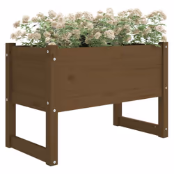 vidaXL Fioriera Marrone Ambra 78x40x52 cm in Legno Massello di Pino - Vista aggiuntiva 3