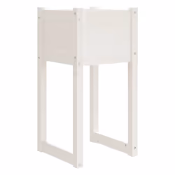 vidaXL Fioriera Bianca 40x40x81 cm in Legno Massello di Pino - Vista aggiuntiva 2