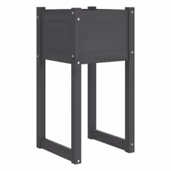vidaXL Fioriera Grigio 40x40x81 cm in Legno Massello di Pino - Vista aggiuntiva 2