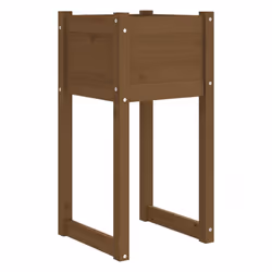 vidaXL Fioriera Marrone Ambra 40x40x81 cm in Legno Massello di Pino - Vista aggiuntiva 2