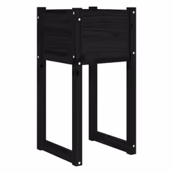 vidaXL Fioriera Bianca 40x40x81 cm in Legno Massello di Pino - Vista aggiuntiva 2