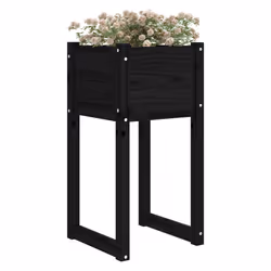 vidaXL Fioriera Bianca 40x40x81 cm in Legno Massello di Pino - Vista aggiuntiva 3