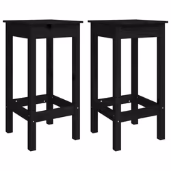 VidaXL 822141, Legno di pino, 400 mm, 400 mm, 780 mm, 2 pz, Nero