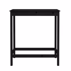 vidaXL Tavolo da Bar Nero 100x50x110 cm in Legno Massello di Pino - Vista aggiuntiva 3