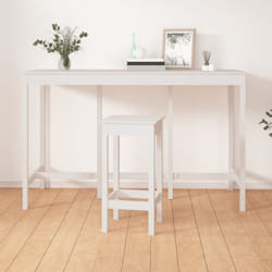 Vidaxl - Tavolo da Bar Bianco 180x80x110 cm in Legno Massello di Pino