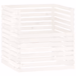 vidaXL Compostiera Bianca 100x100x102 cm in Legno Massello di Pino - Vista aggiuntiva 2