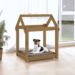 vidaXL Cuccia per Cani Ambra 61x50x70 cm in Legno Massello di Pino - Vista aggiuntiva 3