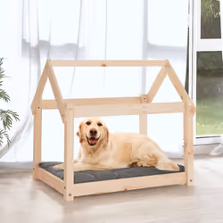vidaXL Cuccia per Cani 81x60x70 cm in Legno Massello di Pino - Vista aggiuntiva 3
