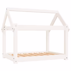 vidaXL Cuccia per Cani Bianca 81x60x70 cm in Legno Massello di Pino - Vista aggiuntiva 2