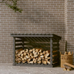 Portalegna Grigio 108x73x79 cm in Legno Massello di Pino Vidaxl 89054