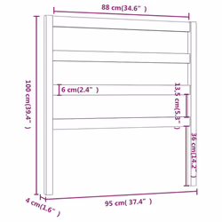 VidaXL 822233 testiera e pedana Bianco - Vista aggiuntiva 6