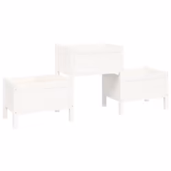 vidaXL Fioriera Bianca 178,5x44x75 cm in Legno Massello di Pino - Vista aggiuntiva 2