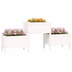vidaXL Fioriera Bianca 178,5x44x75 cm in Legno Massello di Pino - Vista aggiuntiva 3