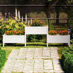 Vidaxl - Fioriera Bianca 245,5x44x75 cm in Legno Massello di Pino