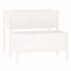 Fioriera Bianca 84,5x84x75 cm in Legno Massello di Pinocod mxl 128062 - Vista aggiuntiva 2