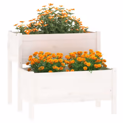 Fioriera Bianca 84,5x84x75 cm in Legno Massello di Pinocod mxl 128062 - Vista aggiuntiva 3
