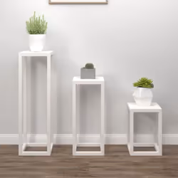 Questo set di supporti per piante sarà un'ottima scelta per esporre i vostri fiori e piane preferiti e per conferire un'aggiu ...
