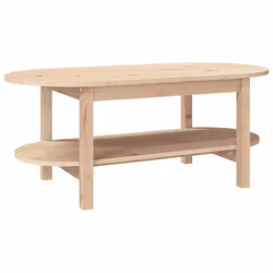vidaXL Tavolino da Salotto 110x55x45 cm Legno Massello di Pino - Vista aggiuntiva 2